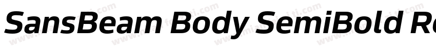 SansBeam Body SemiBold Regula字体转换